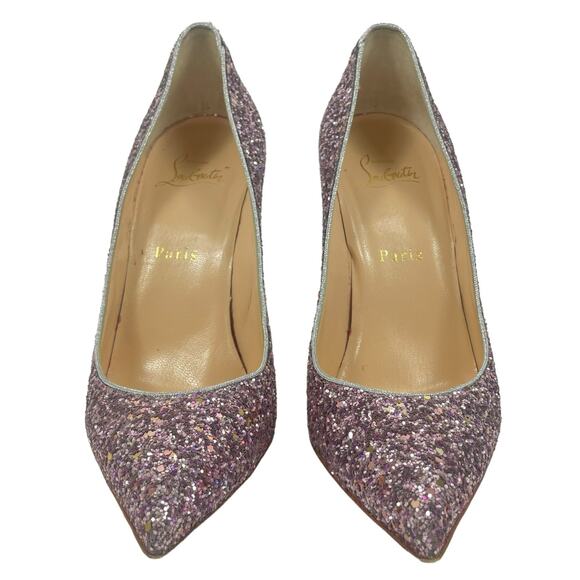 Christian Louboutin Pigalle 120 Glitter Pointed Toe Pump Pink Size 38 - Picture 4 of 13